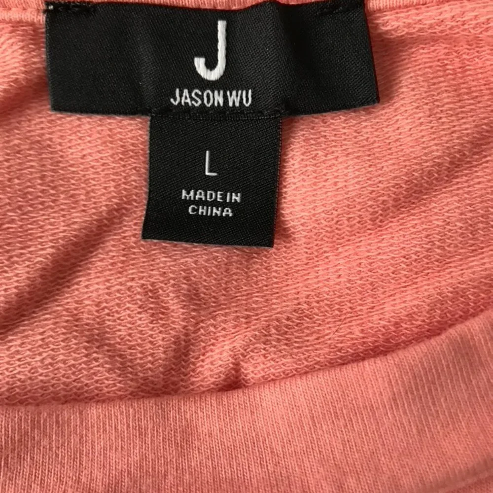 J Jason Wu French Terry Dip Dye Pullover Sweatshirt - Olive (sz L) a503661 - Picture 2 of 3